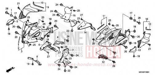 MIDDLE COWL NT700VAB de 2011
